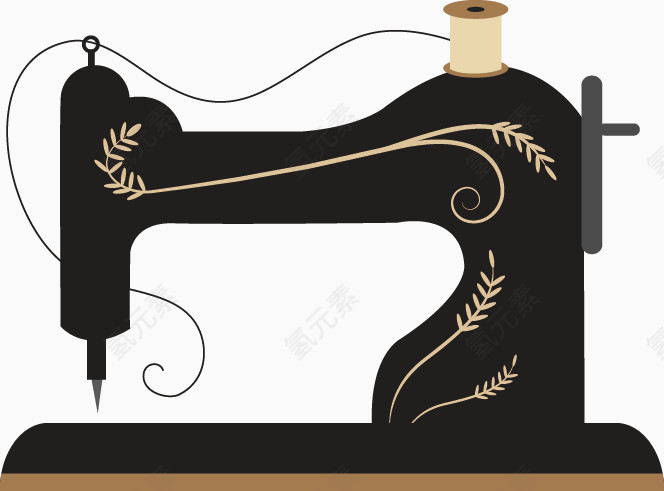 矢量手绘缝纫机