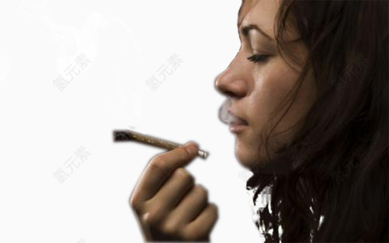 禁止吸烟吐烟雾的外国人宣传禁烟