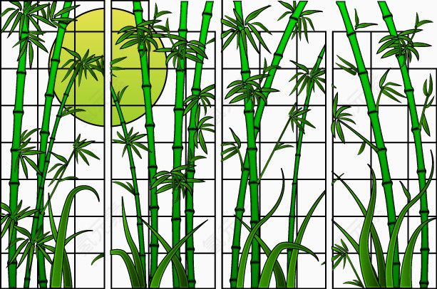 装饰矢量竹林