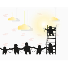 矢量工作的人插图