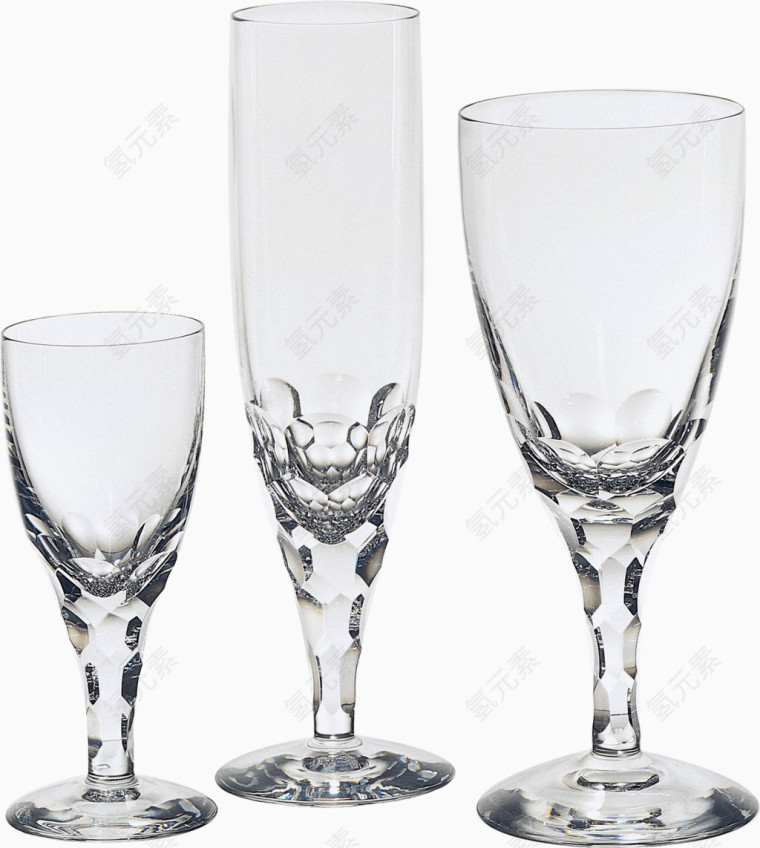 大小不一高脚杯素材免抠图