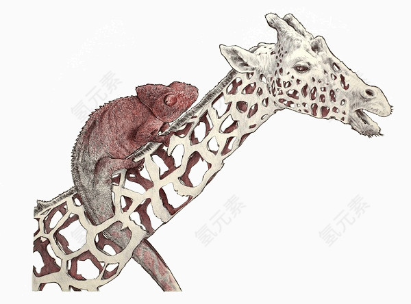长颈鹿创意插画设计