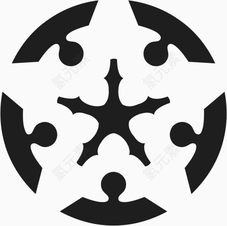 角花底纹花型点线面平面构成