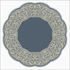 复古花纹邀请卡矢量素材