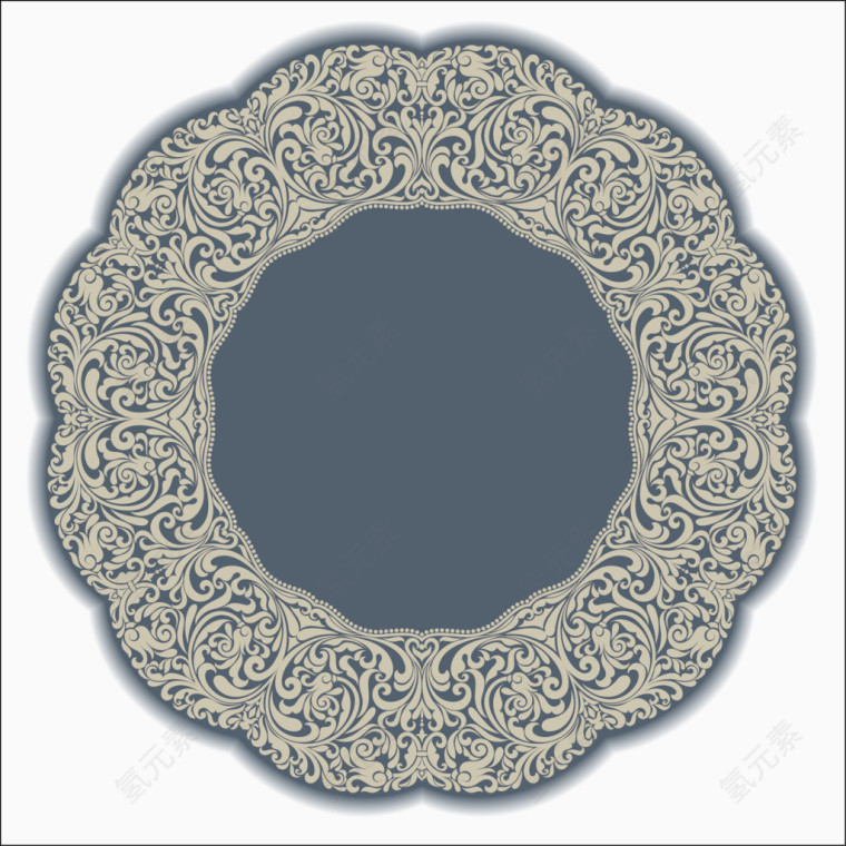 复古花纹邀请卡矢量素材