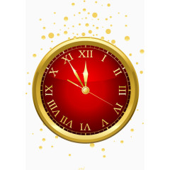 矢量红色的时钟