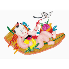 中国风年年有余娃娃