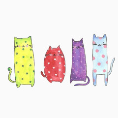 小猫动态各异素材图片