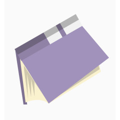 矢量紫色翻开的书本