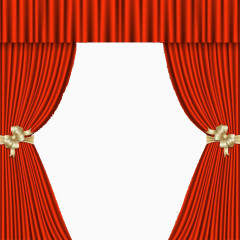 正红色晚会幕布