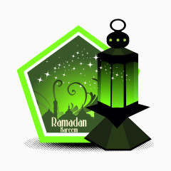 装饰伊斯兰魔幻绿色灯