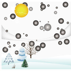 雪景矢量漫天飞雪素材