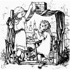 矢量用餐的小孩