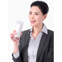 喝牛奶的职场青年