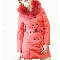 红色女士羽绒服