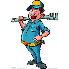 工地工人卡通画