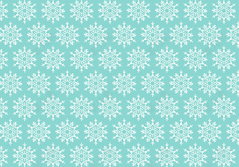 清新雪花无缝背景矢量素材