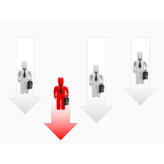 拿着公文包的立体小人