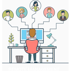 矢量笔记本互联网人物