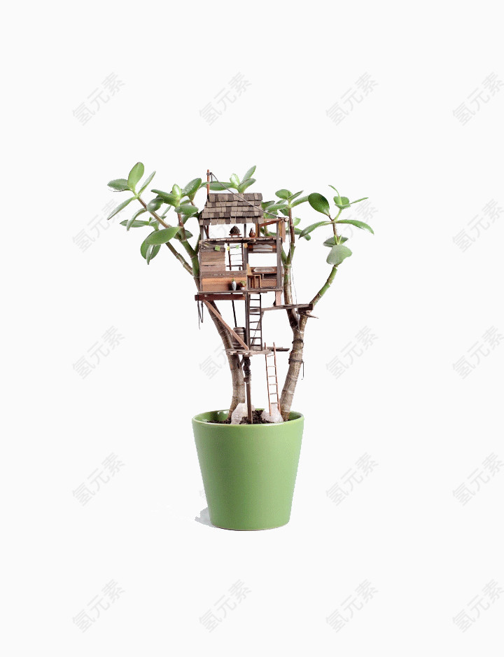 创意盆景树屋房子艺术