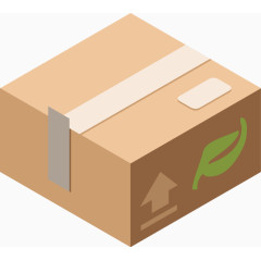 矢量创意设计快递包装纸盒图