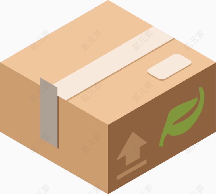 矢量创意设计快递包装纸盒图