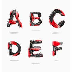 高清机械化字母