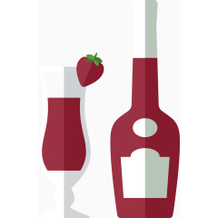 平面红酒矢量图