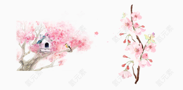 浪漫樱花小屋