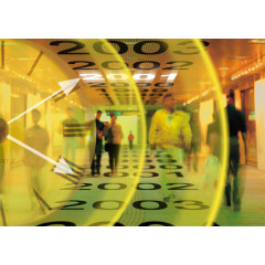 科技未来钟表的背景图