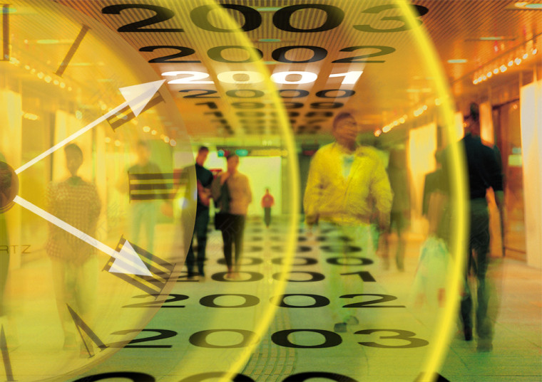 科技未来钟表的背景图