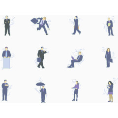 12个商务职业人士