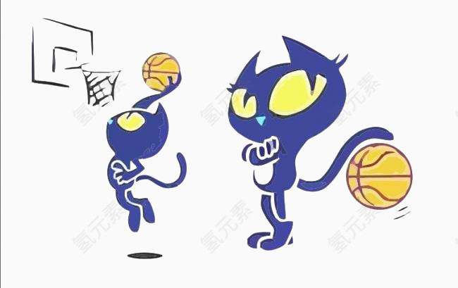 打篮球的蓝色小怪物