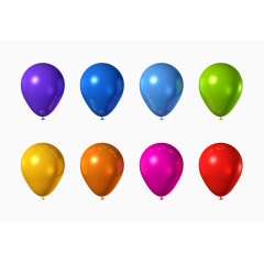 不同颜色的气球