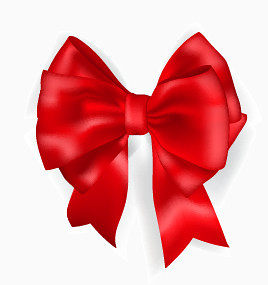 红色蝴蝶结矢量元素