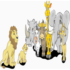 矢量图动物大家园