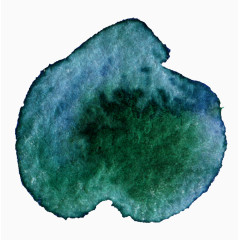 蓝绿色水彩效果