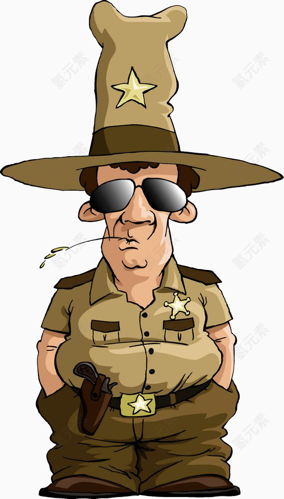 美国警察卡通