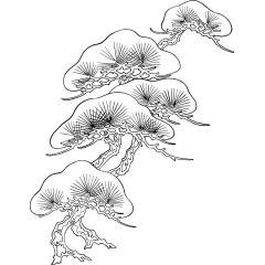 日本风格花草矢量素材