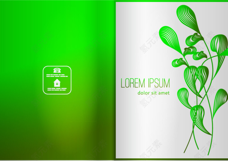 矢量创意画册图案设计素材