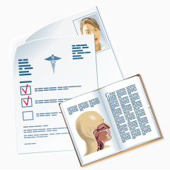 矢量病例书籍素材