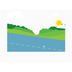 矢量手绘高速路