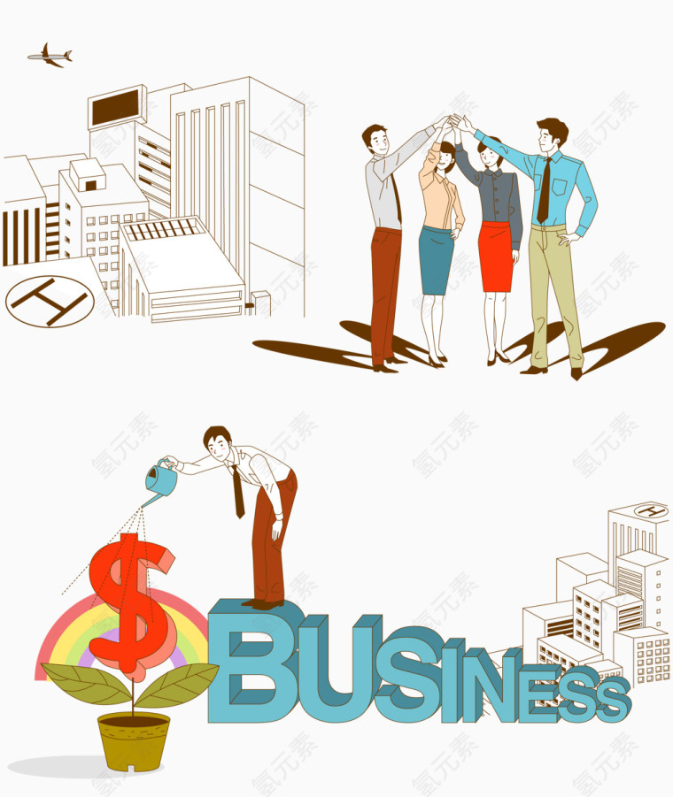 商业人物矢量素材