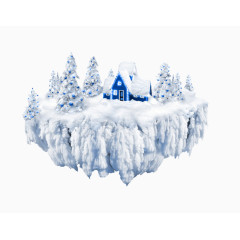 冰雪天空之城素材