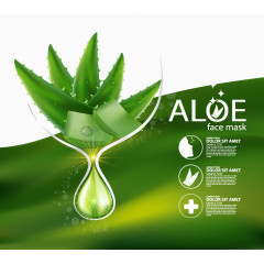 矢量清新绿色植物背景广告