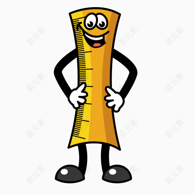 黄色卡通人物尺子