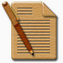 木质记事本和笔