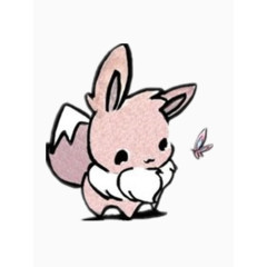 简笔画粉色小兔子