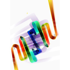 绚丽彩色渐变发光彩带