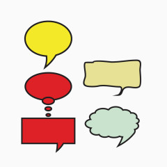 矢量彩色标签对话框